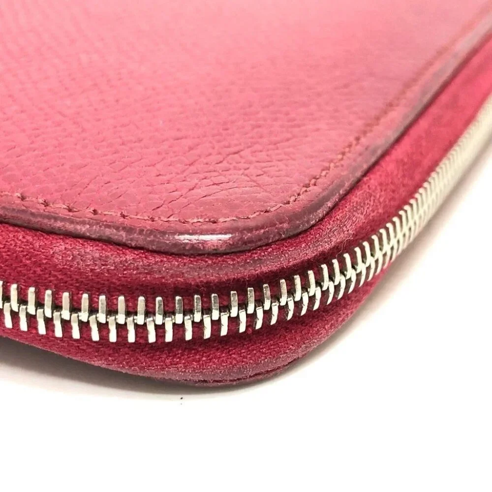 HERMES Azap Long Silk-In Long Wallet Wallet Long Wallet Epsom wine-red - Picture 4 of 14